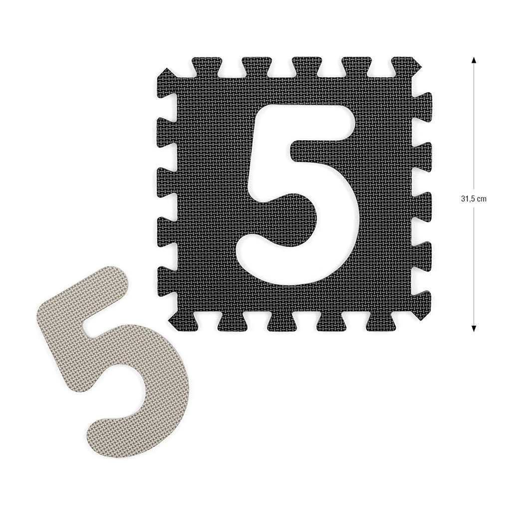 Habszivacs puzzle szőnyeg Milly Mally Jolly 3x3 Digits Grey