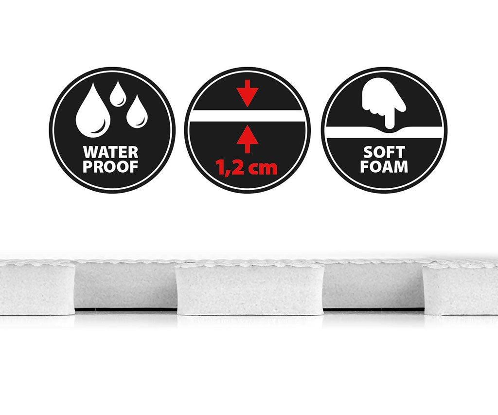 Habszivacs puzzle szőnyeg Milly Mally Jolly 2x2 Grey