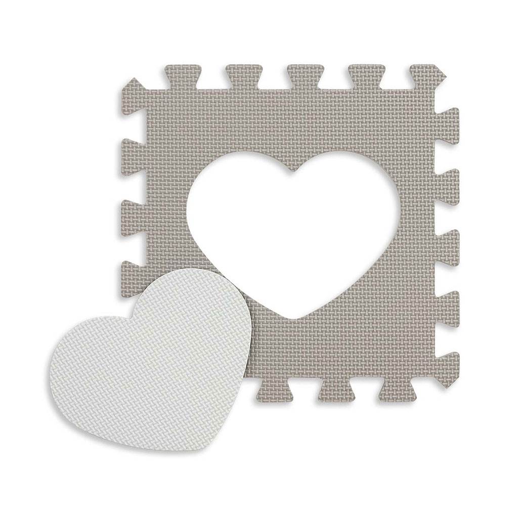 Habszivacs puzzle szőnyeg Milly Mally Jolly 3x3 Shapes Pink Grey