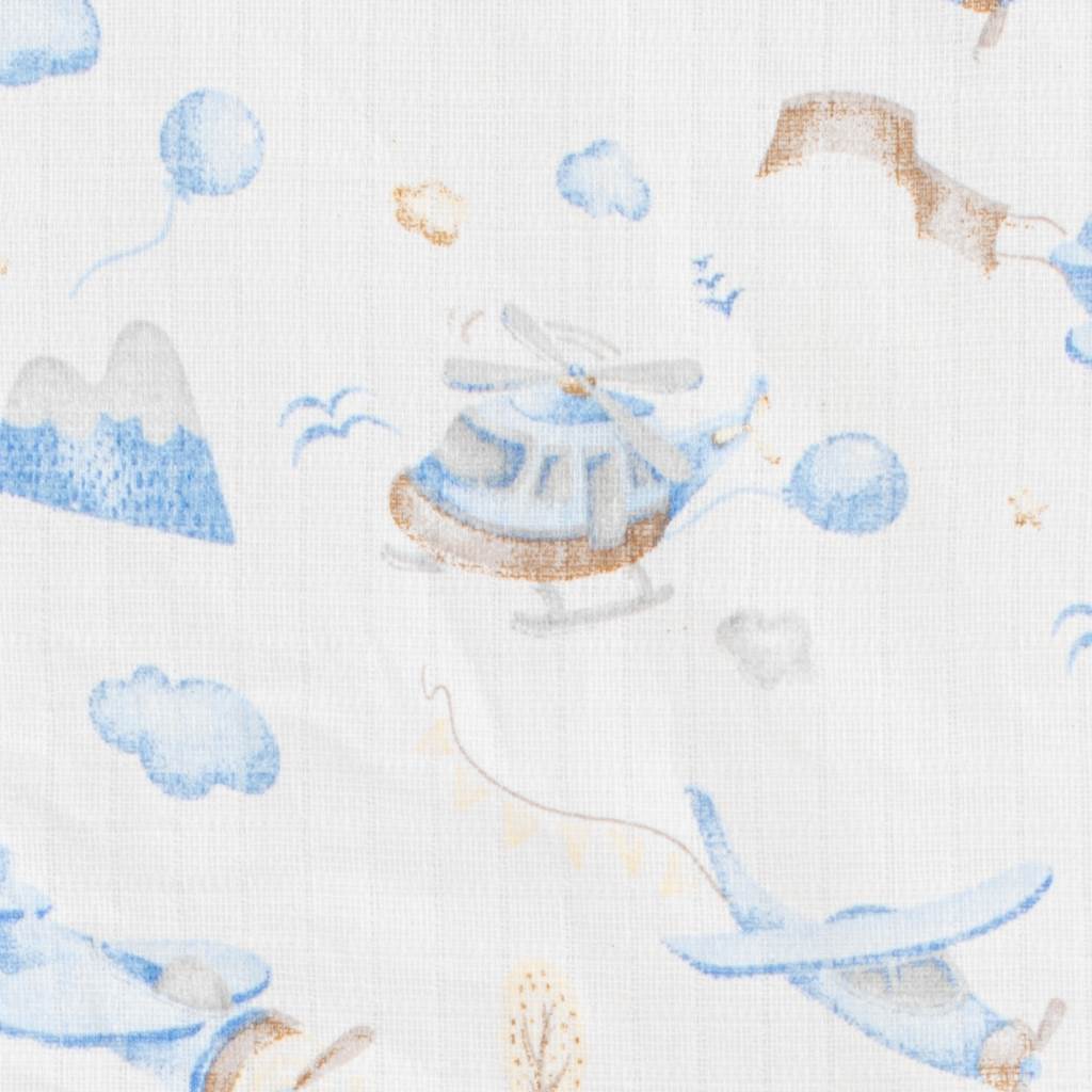 Pamut pelenka nyomtatással New Baby 70x80 cm 3 db FIÚ