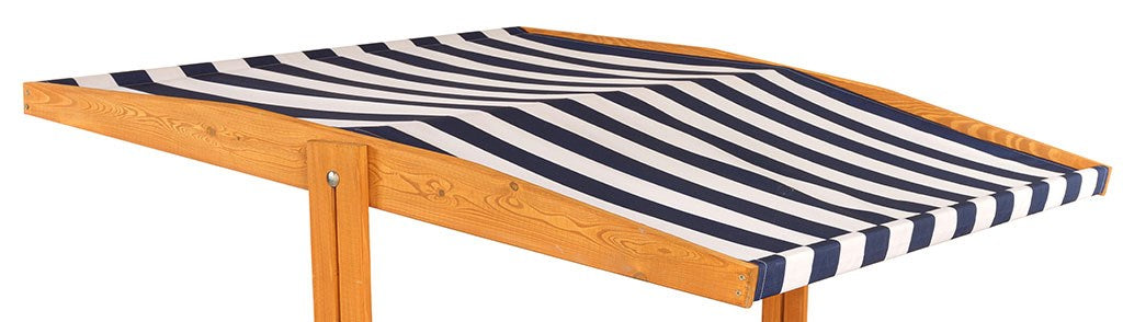 Tető a gyermek fa homokozóhoz Baby Mix 120x120 cm kék-fehér