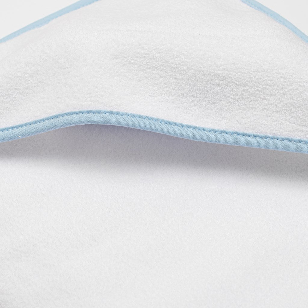 Gyermek frottír törölköző és kapucnival New Baby BASIC 100x100 fehér-kék