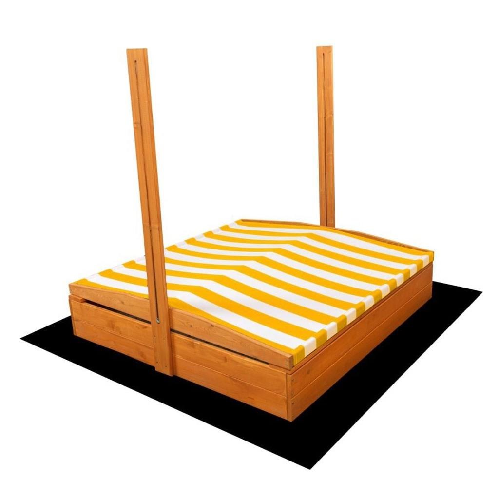 Tető a gyermek fa homokozóhoz Baby Mix 120x120 cm sárga-fehér