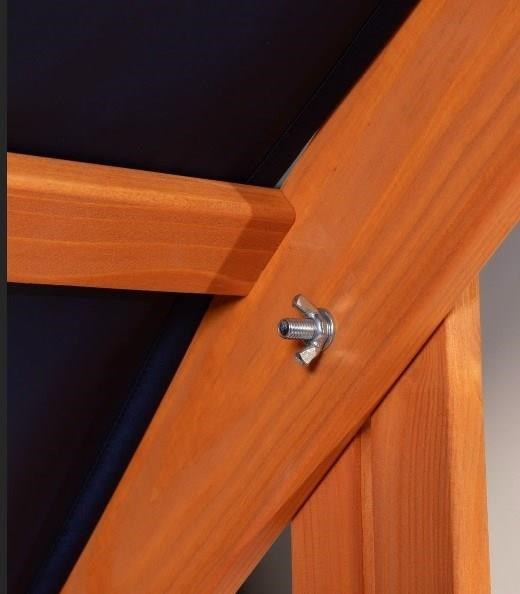 Tető a gyermek fa homokozóhoz Baby Mix 120x120 cm piros-fehér