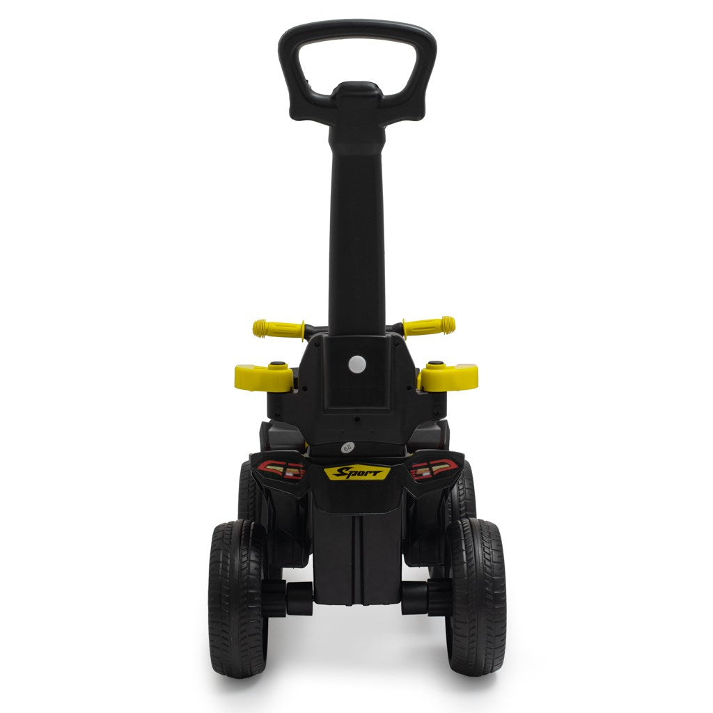 Bébitaxi tolókarral Baby Mix Mega Prime EVA sárga