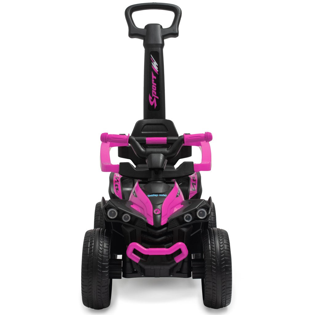 Bébitaxi tolókarral Baby Mix Mega Prime EVA  rózsaszín