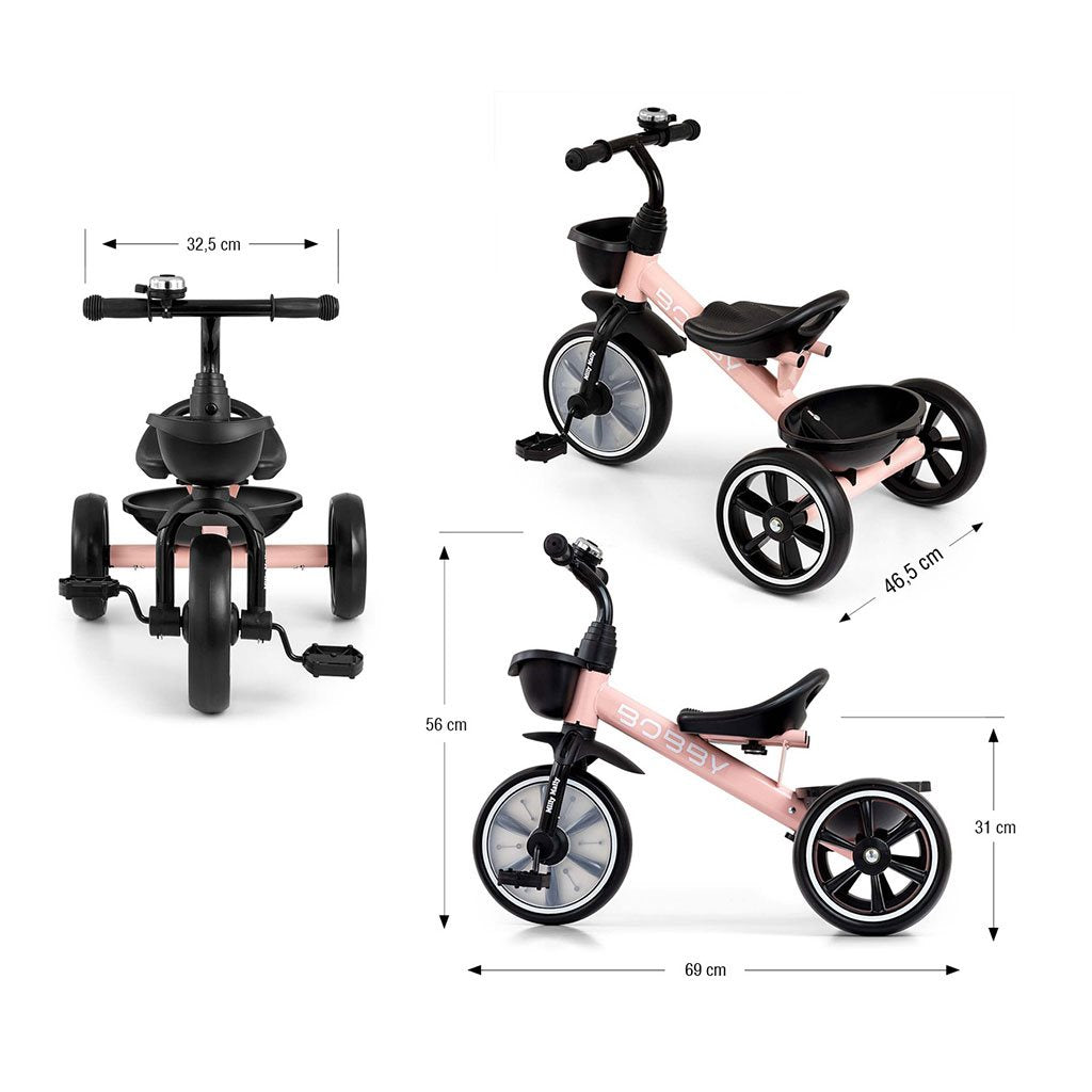 Gyerek háromkerekű bicikli Milly Mally Bobby Pink