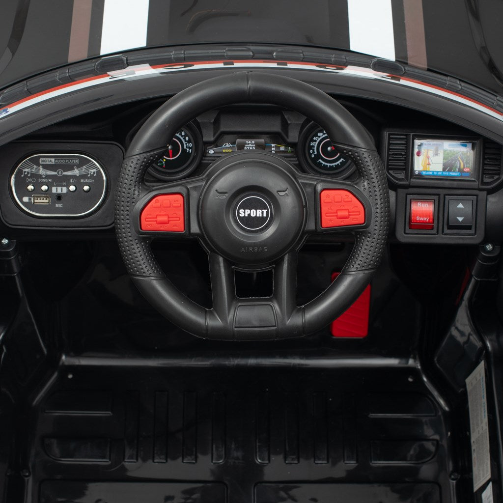 Gyermek elektromos autó Baby Mix Police 4x4 fekete