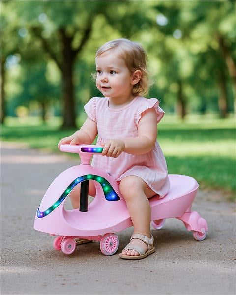 Gravitációs gyerekjármű LED-del Baby Mix G-Force babarózsaszín