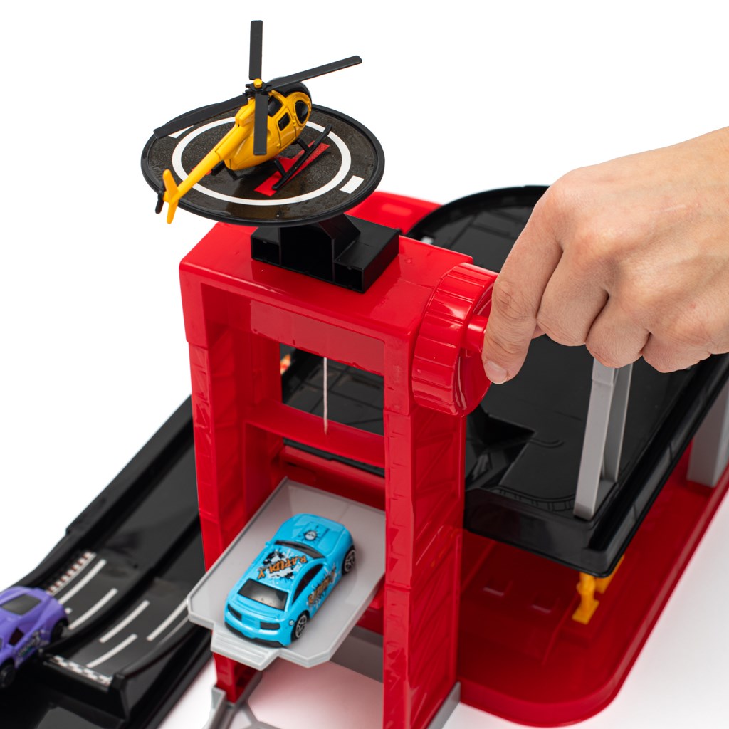 Gyermek garázs helikopterrel Baby Mix