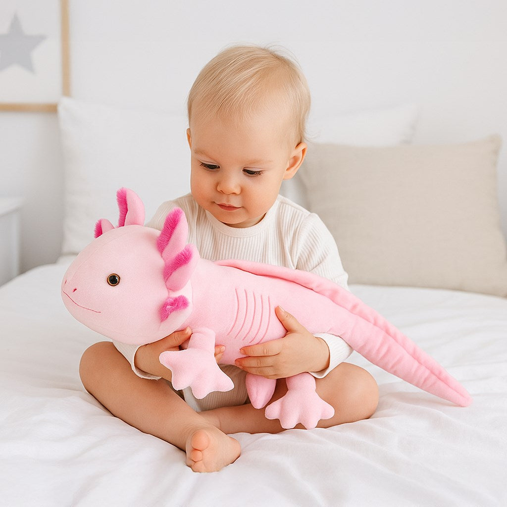 Baby Mix plüss axolotl 45 cm rózsaszín