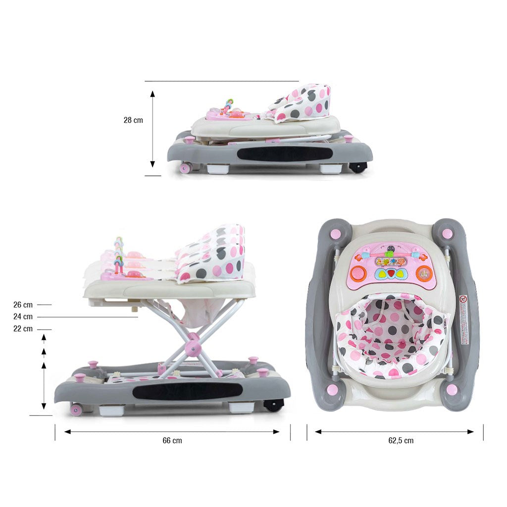 Gyerek bébikomp hintával Milly Mally Patrol Plus Pastel Dots