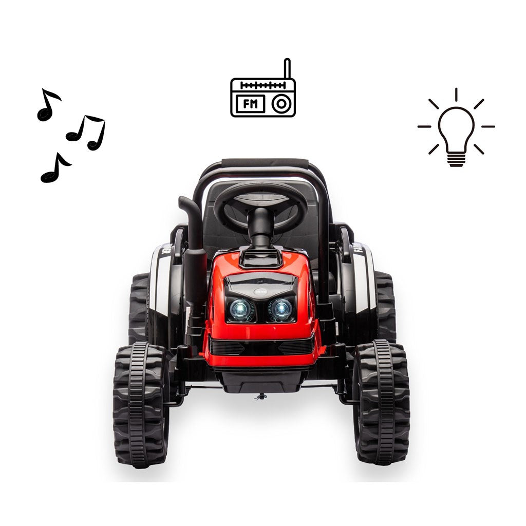 Elektromos vontató pótkocsival Milly Mally Farmer piros