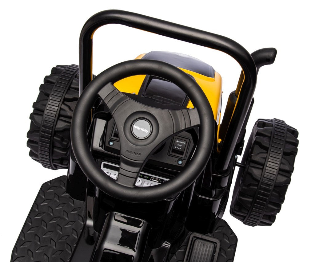 Elektromos vontató pótkocsival Milly Mally Farmer sárga