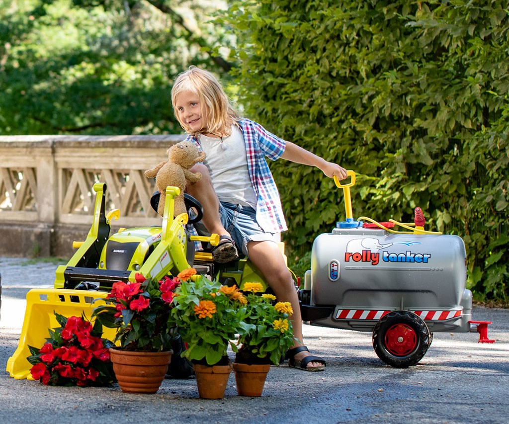 Tartálykocsi szivattyúval és locsolóval Rolly Toys szürke