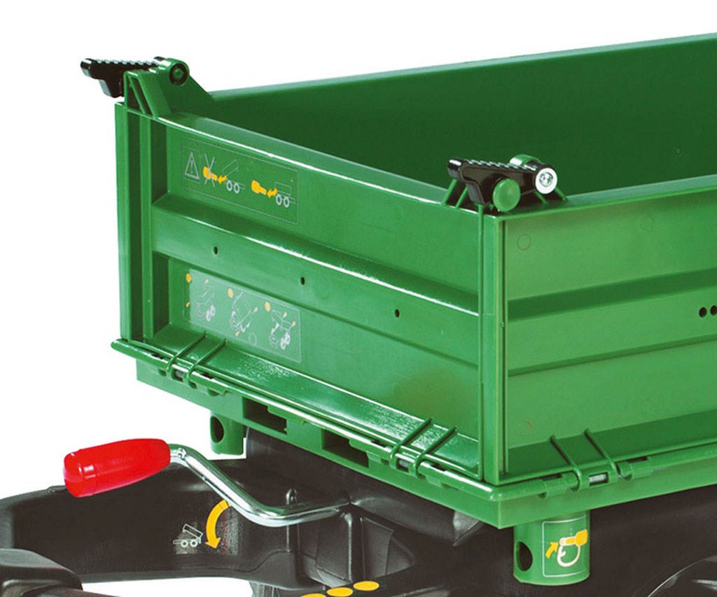 Dömper vontató pótkocsi Rolly Toys Mega Trailer zöld