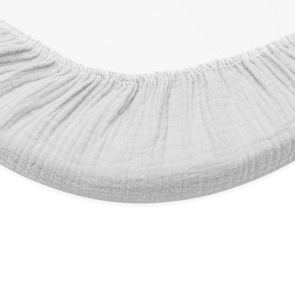 Muszlin kiságyba való lepedő New Baby 35x75 cm szürke