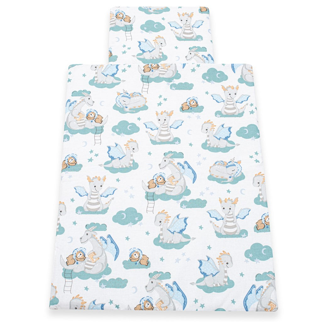 Kétoldalas együttes Velvet és pamut New Baby babakocsiba Sárkány