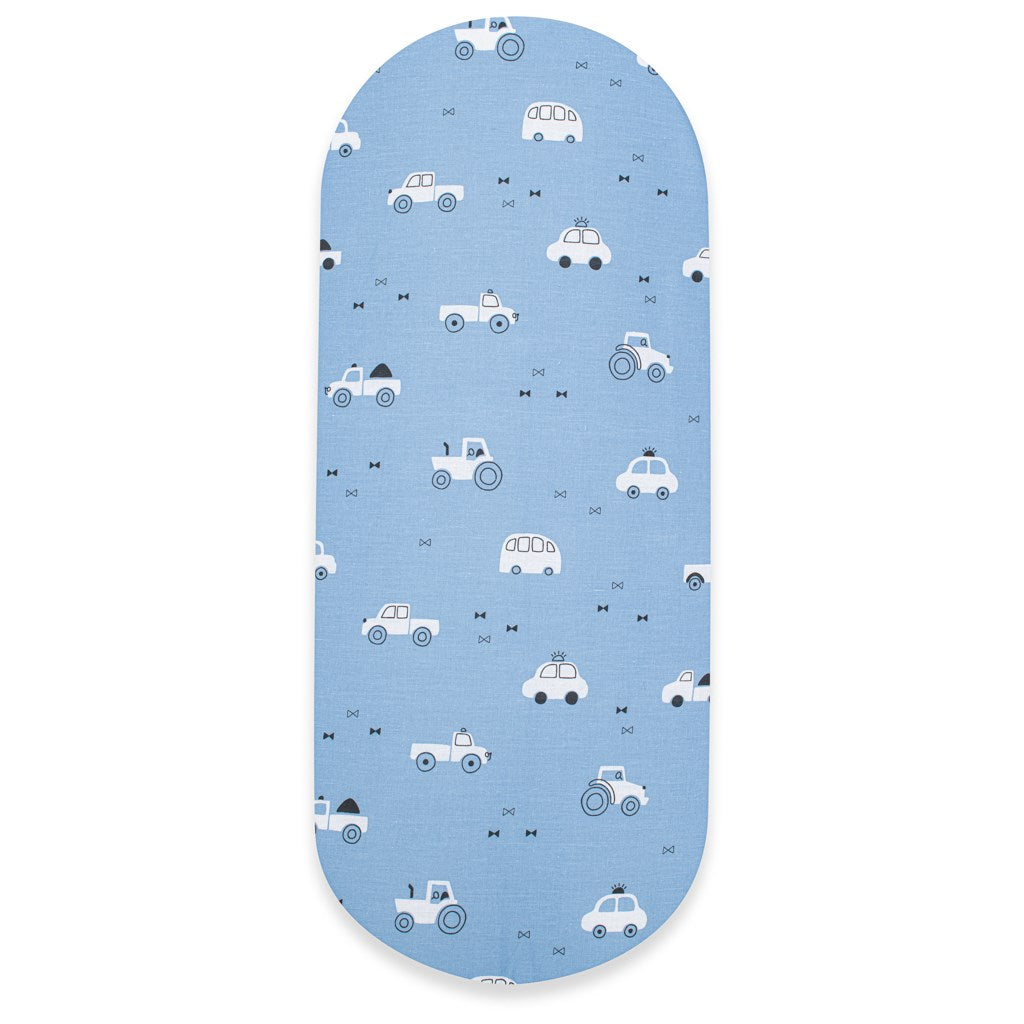 Pamut babakocsihoz való lepedő pamut New Baby Játékautó Tuuut 35x75cm