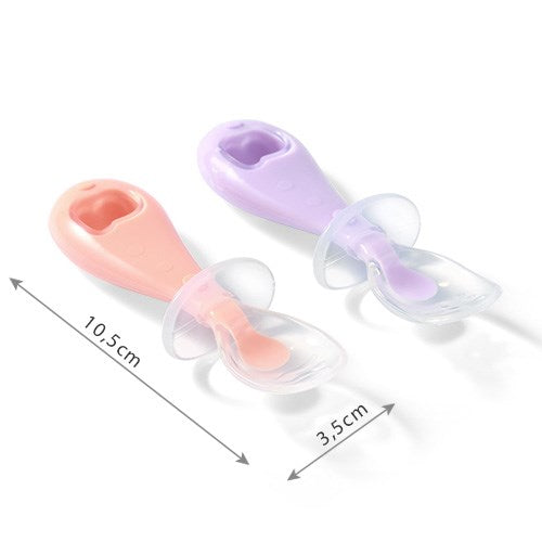 Baby Ono szilikon baba kanál, 2 darab, rózsaszín és lila