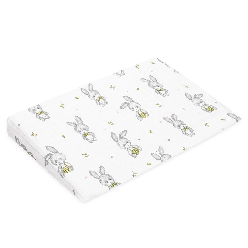 Muszelin Baba párna huzat- ék alakú New Baby STANDARD 30x37 cm bunny