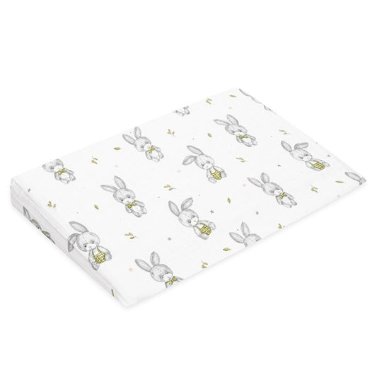Muszelin Baba párna huzat- ék alakú New Baby STANDARD 30x37 cm bunny