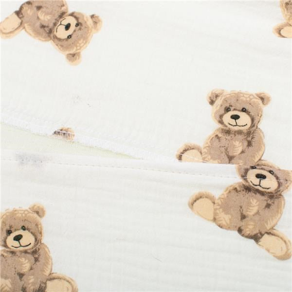 Muszelin Baba párna huzat- ék alakú New Baby STANDARD 30x37 cm bear