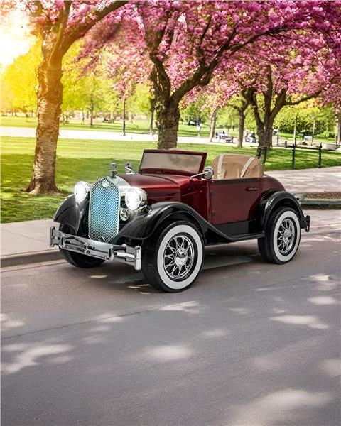 Elektromos autó Retro 4x4 Baby Mix pirosra festve