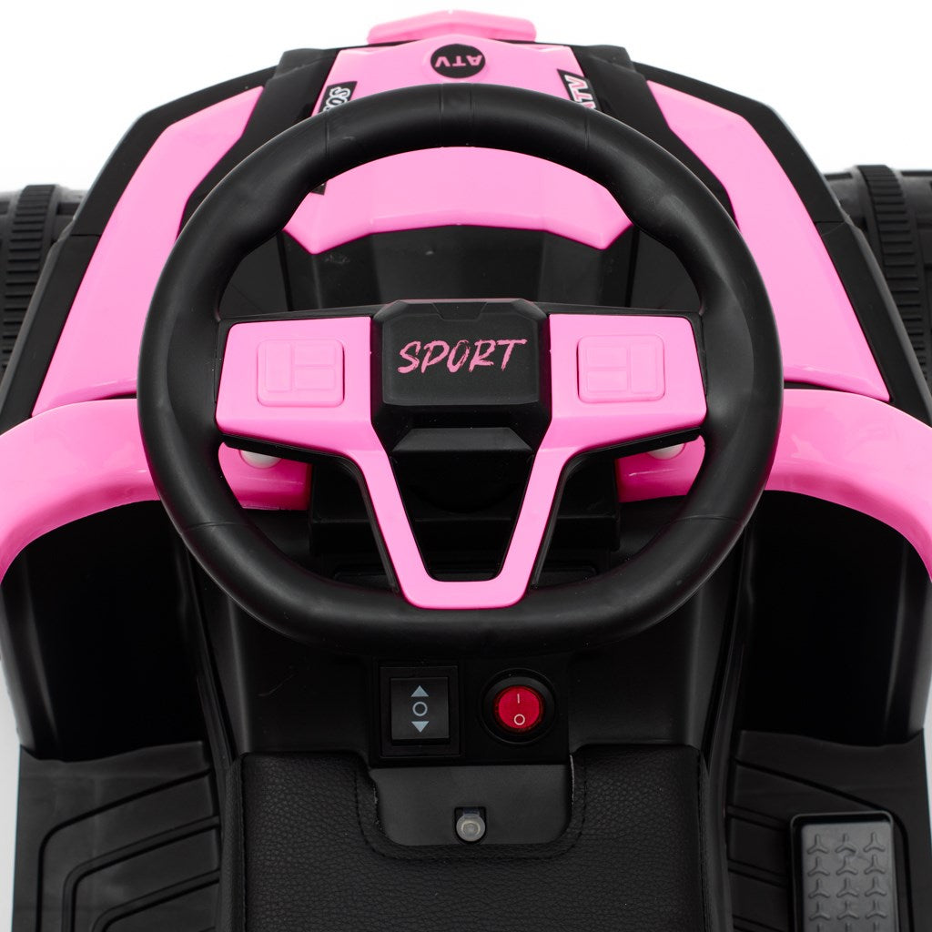 Baby Mix Ruggy elektromos futóbicikli vezetőrúddal babarózsaszín