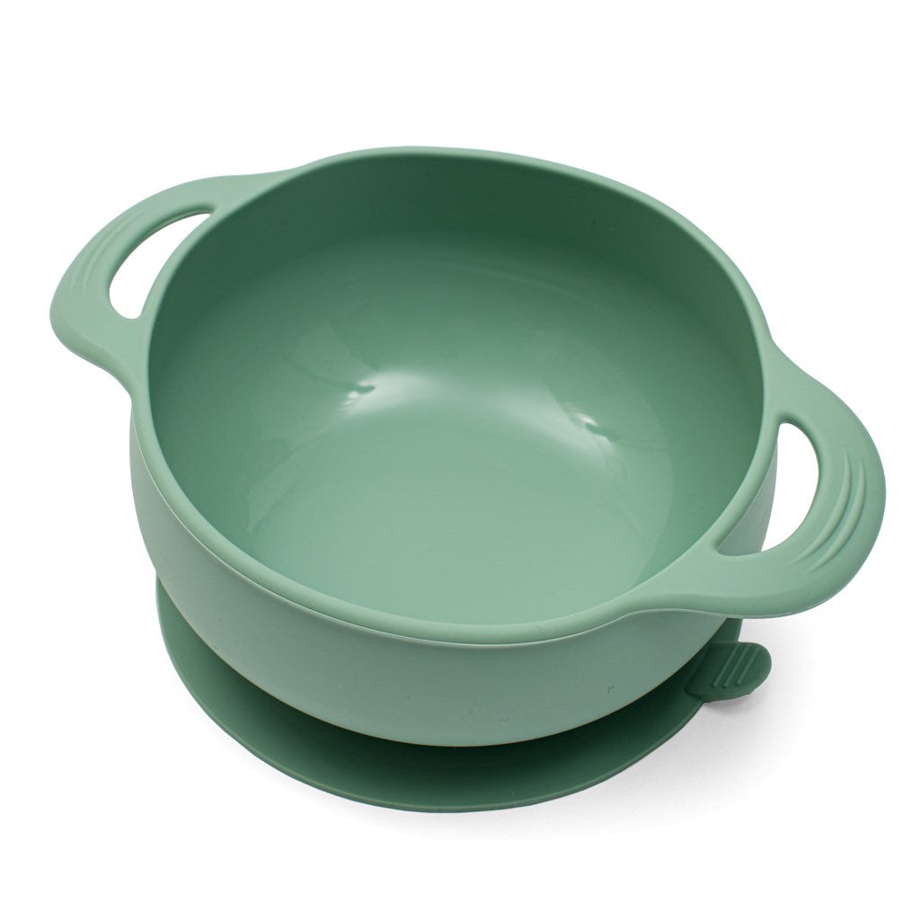 New Baby zöld színű szilikon étkészlet gyerekeknek