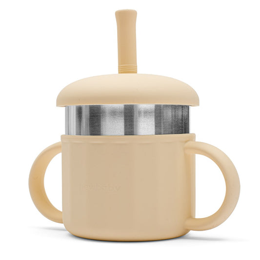 Baba szilikon pohár 2in1 New Baby bézs színben