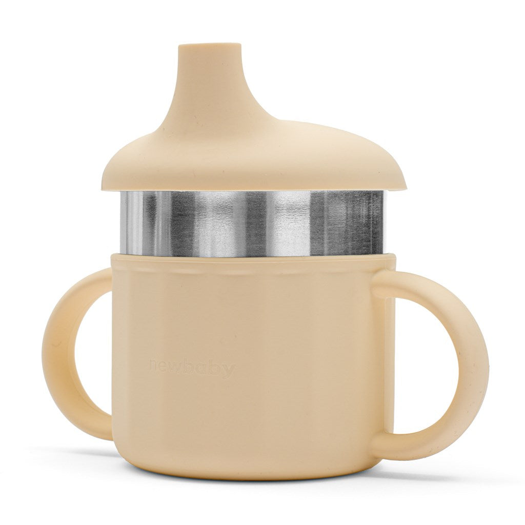 Baba szilikon pohár 2in1 New Baby bézs színben