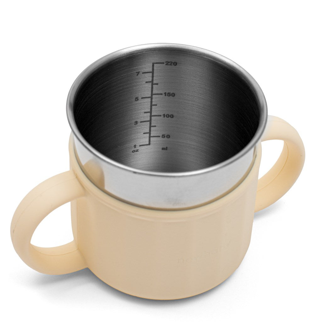 Baba szilikon pohár 2in1 New Baby bézs színben