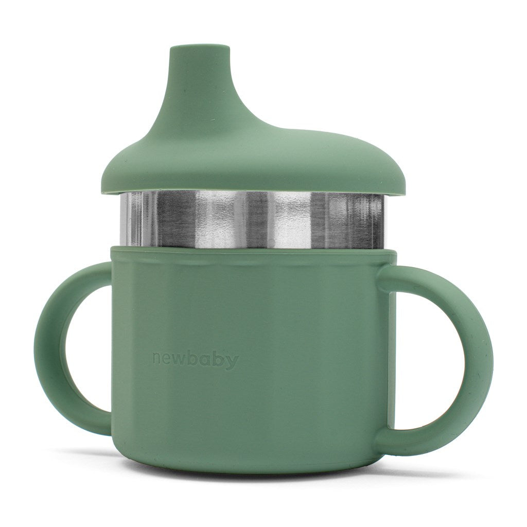 Baba szilikon pohár 2in1 New Baby zöld
