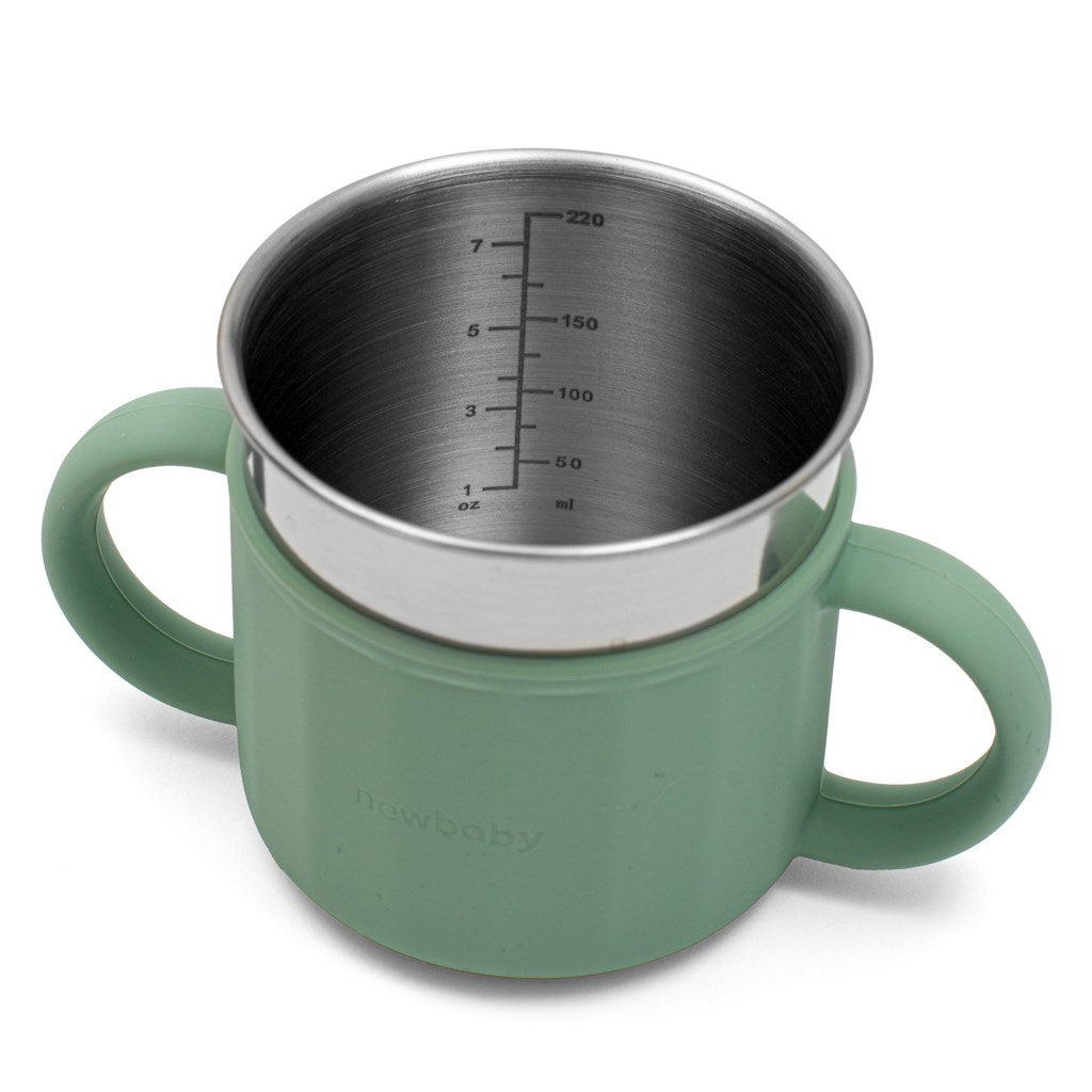 Baba szilikon pohár 2in1 New Baby zöld