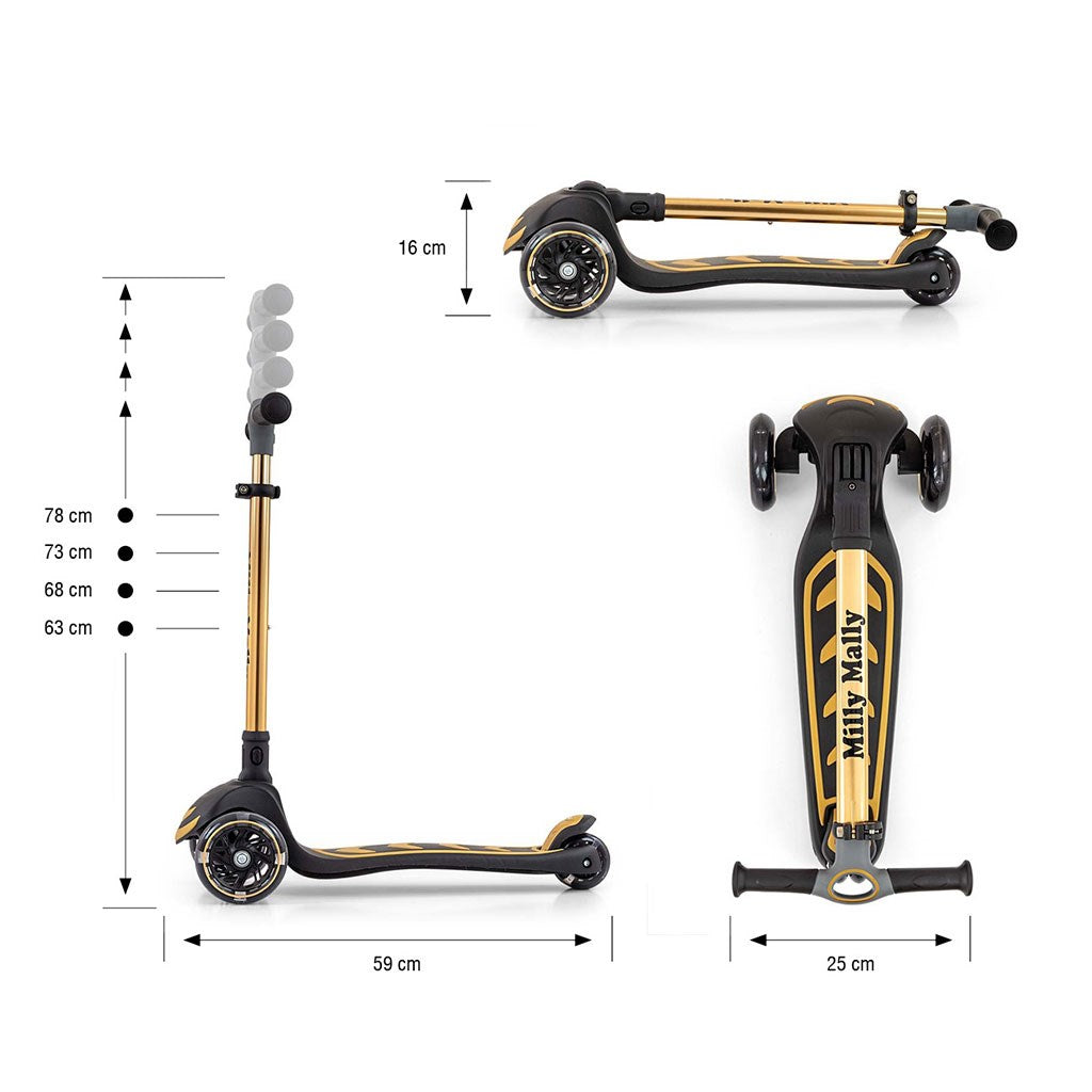 Gyerek roller Milly Mally Scooter Boogie Golden