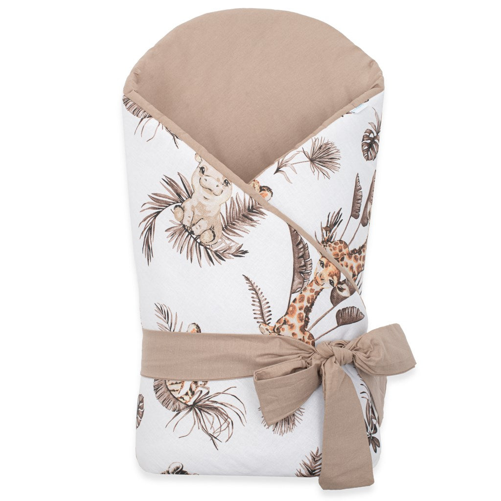 Kétoldalas gyerek pólya New Baby Safari 80x80 cm