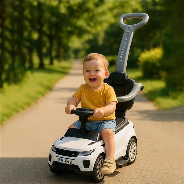 Gyerek zenélő bébitaxi Baby Mix Prime 3 az 1-ben fehér