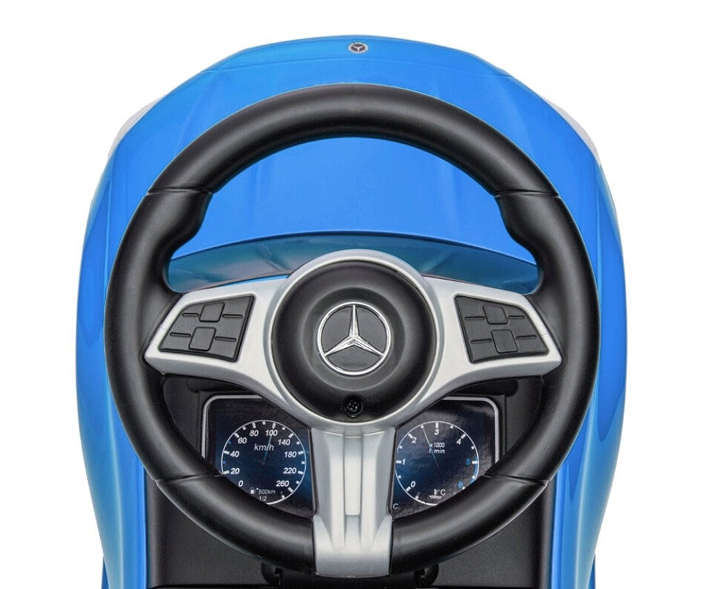 Bébitaxi tolókarral MERCEDES C-Class Deluxe Milly Mally Blue