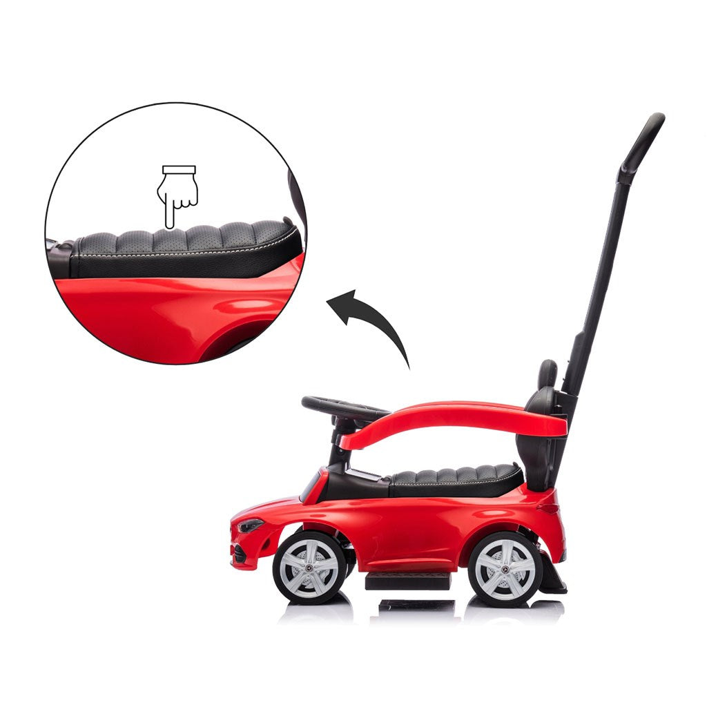 Bébitaxi tolókarral MERCEDES C-Class Deluxe Milly Mally Red