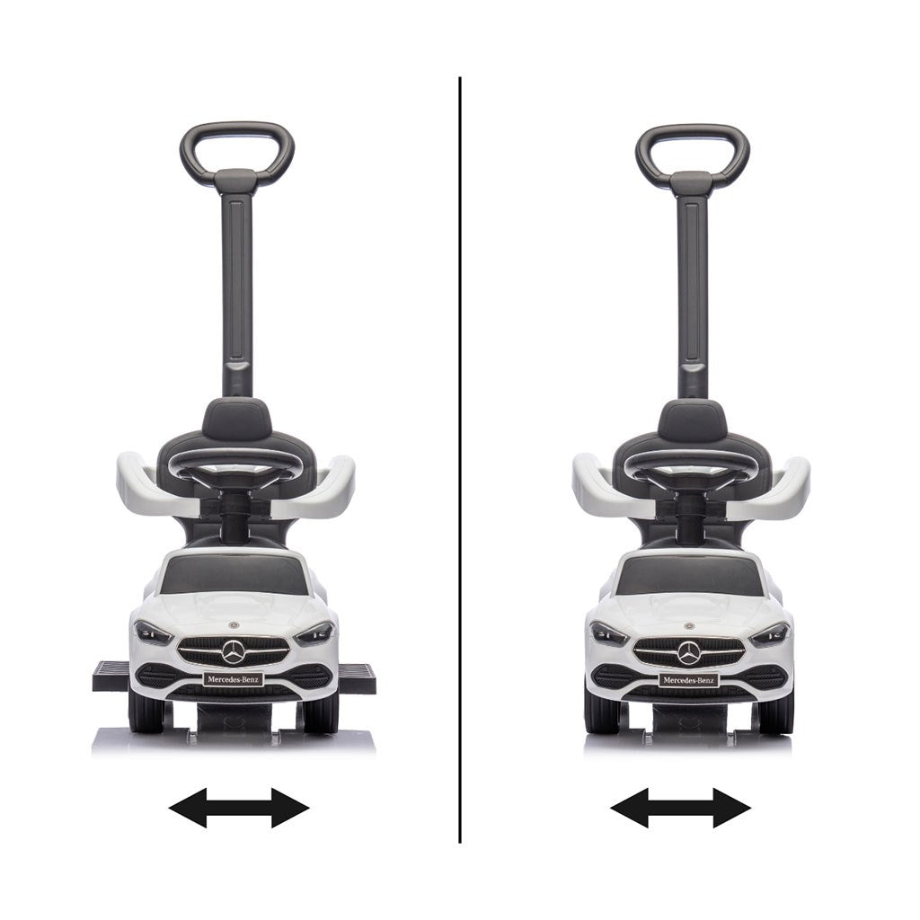 Bébitaxi tolókarral MERCEDES C-Class Deluxe Milly Mally White