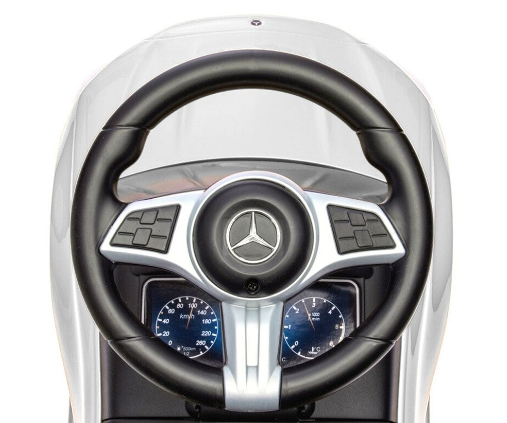 Bébitaxi tolókarral MERCEDES C-Class Deluxe Milly Mally White