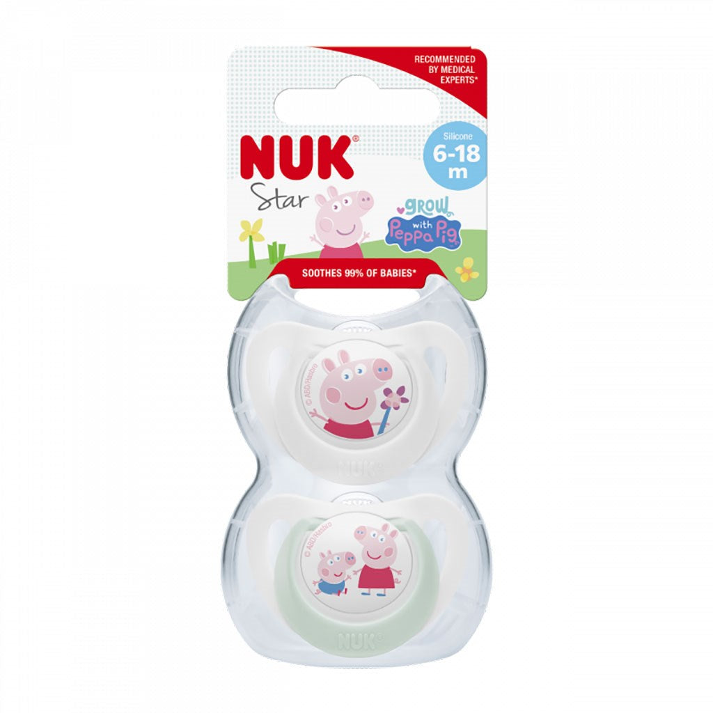 Baba cumi  NUK Star Peppa Pig 6-18m  2 db