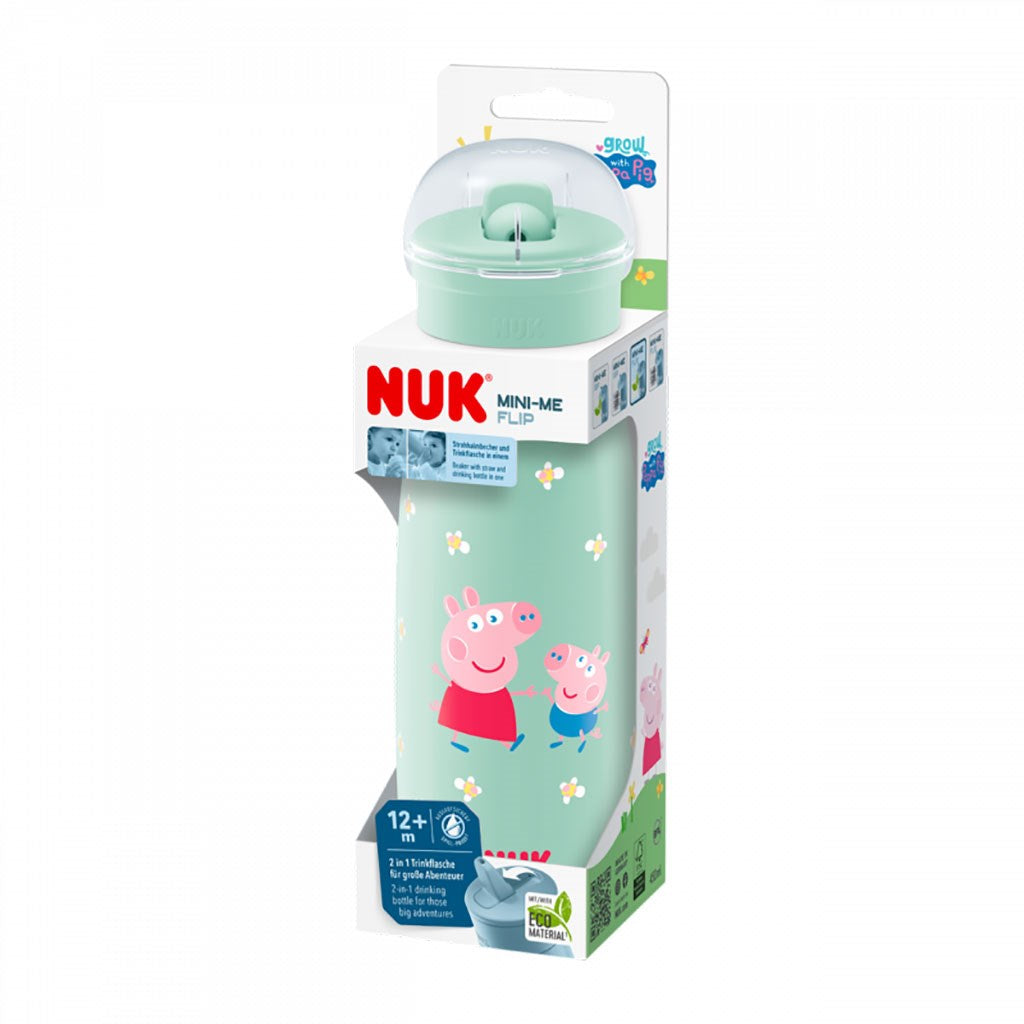 Gyermek itatópohár NUK Mini-Me Flip Peppa Pig 450 ml 12+ m