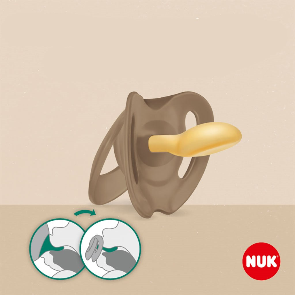 NUK For Nature latex cumi 0–6 h 2 db box zöld