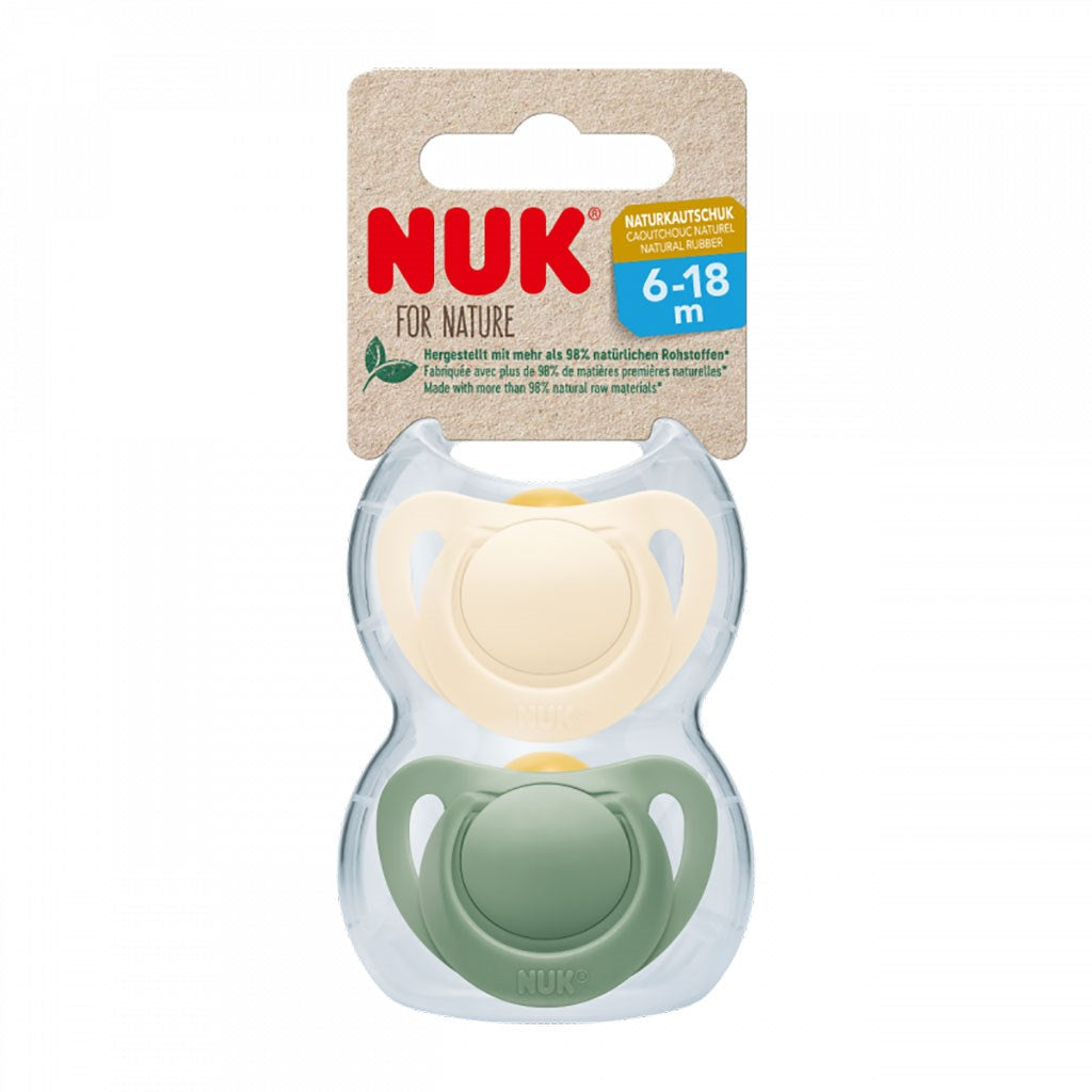 NUK For Nature latex cumi  6-18 h 2 db box zöld
