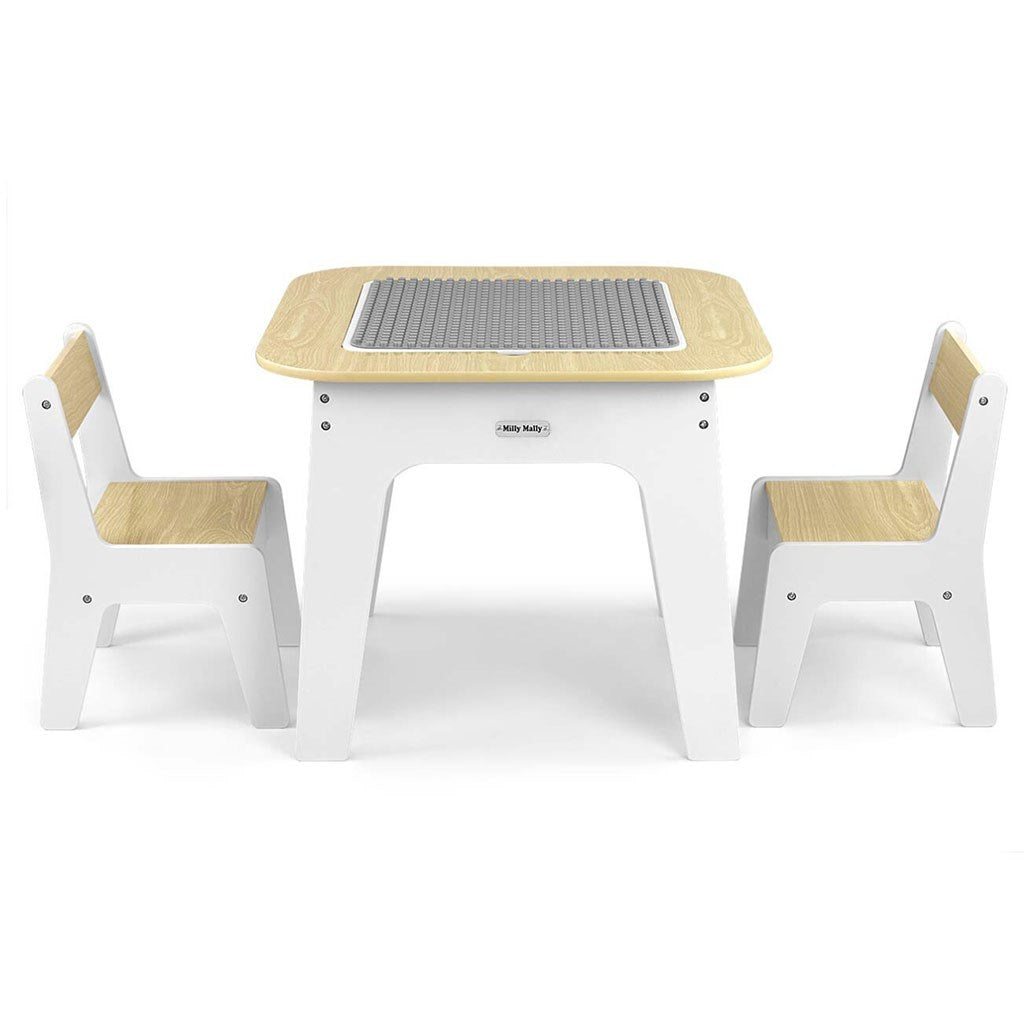 Gyerekasztal és szék Milly Mally Olaf Blocks White