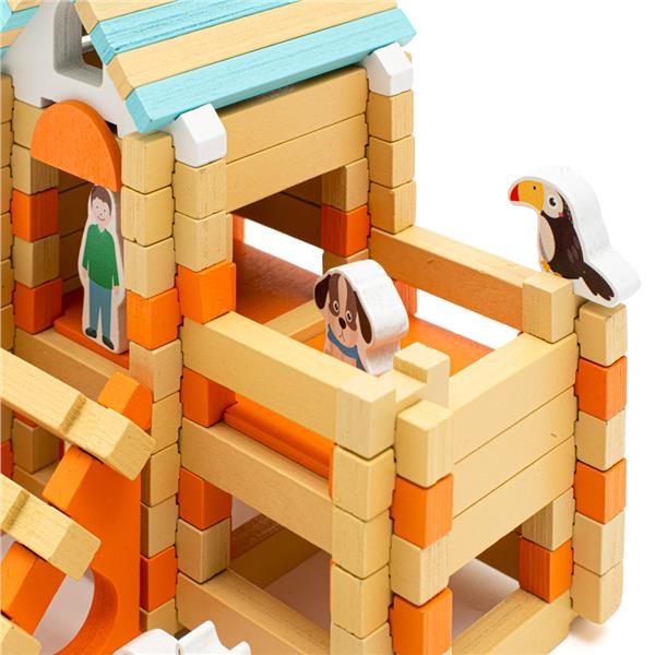 Fa építőkockák Montessori Baby Mix