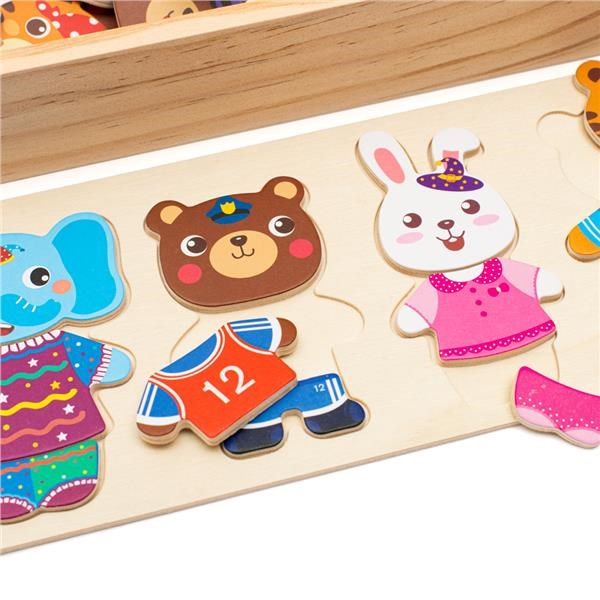 Állatos puzzle dobozban Montessori Baby Mix