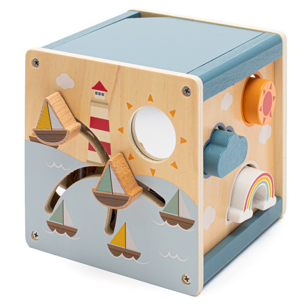 Fa multifunkcionális kocka Ocean Montessori Baby Mix